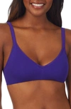 On Gossamer Cabana Cotton Blend Stretch Bralette In Blue