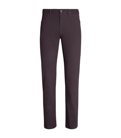 Zegna Tailored Jeans In Purple