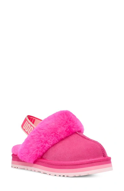 Ugg Kids' Funkette Genuine Shearling Slipper In Taffy Pink