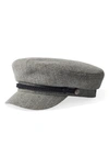 Brixton Fiddler Cap In Grey/ Charcoal