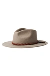 Brixton Messer Western Fedora In Heather Natural