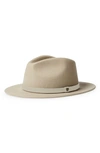 Brixton Messer Fedora Hat In Light Fawn