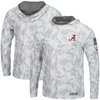 Colosseum Arctic Camo Alabama Crimson Tide Oht Military Appreciation Long Sleeve Hoodie Top In Arctic Camo
