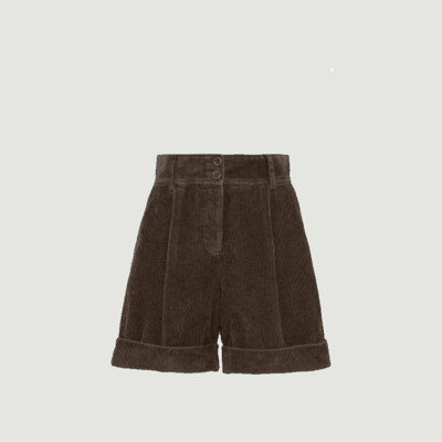 See By Chloé Washed Cotton-blend Corduroy Shorts In Brown