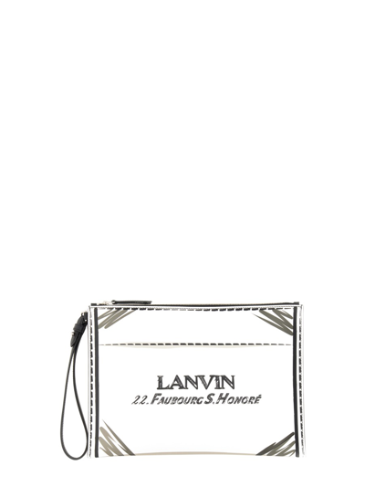 Lanvin Leather Pouch In White