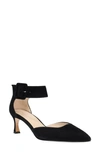 Pelle Moda Ciann Ankle Strap Pointed Toe Pump In Black