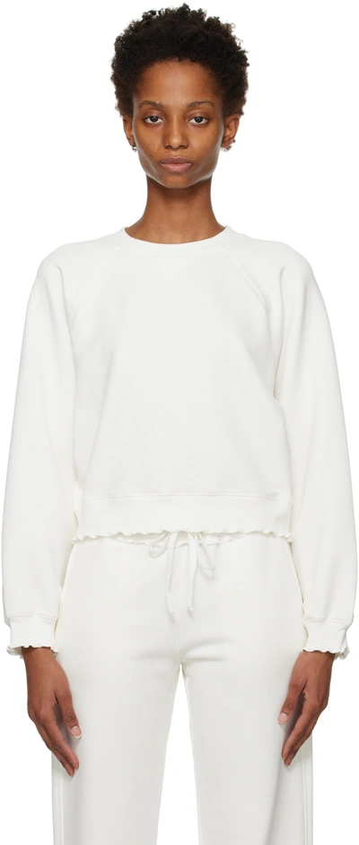 FILIPPA K WHITE RAGLAN SWEATSHIRT