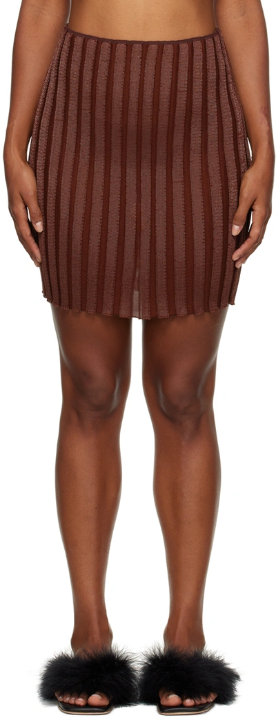 A. Roege Hove Burgundy Katrine Miniskirt In Chesntut
