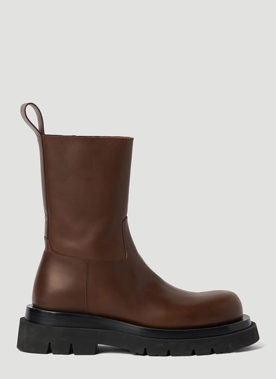 Bottega Veneta Lug Boots In Brown