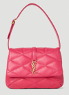 Saint Laurent Le 57 Ysl Quilted Leather Flap Bag In Pink