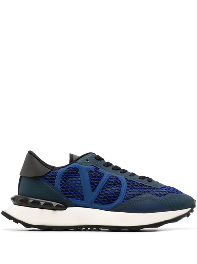 Valentino Garavani Vlogo Signature Low-top Sneakers In Blue