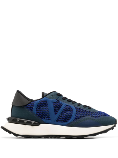 Valentino Garavani Vlogo Signature Low-top Trainers In Blue