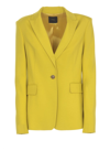 Pinko Signum Peak-lapel Cutaway Blazer In Muschio Antico