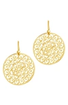 Sterling Forever 14k Over Silver Round Filigree Da In Gold