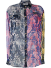Versace Jeans Couture Chiffon Print Tapestry All-over Shirt In Rosa