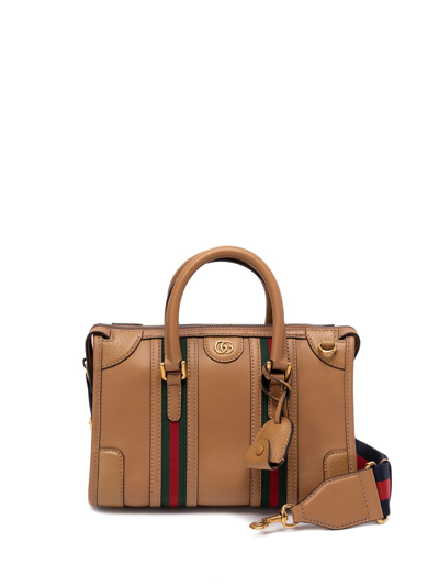 Gucci Mini Bowling Handbag In Marrone