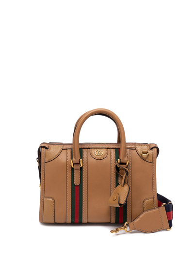 Gucci Mini Bowling Handbag In Beige