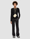 Joseph Silk Satin Tova Trousers In Black