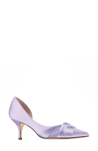 Nina Blakely Half D'orsay Pointy Toe Pump In Royal Lilac