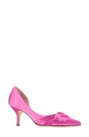 Nina Blakely Half D'orsay Pointy Toe Pump In Ultra Pink
