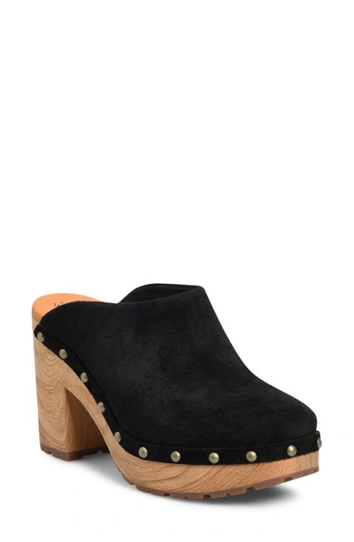 Kork-ease Sudbury Clog In Black Suede