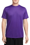 Nike Dri-fit Crewneck T-shirt In Court Purple/ Black