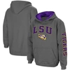 Colosseum Youth  Charcoal Lsu Tigers 2-hit Team Pullover Hoodie In Charcoal