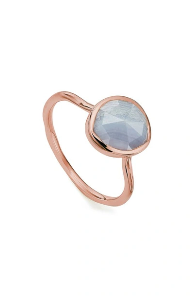 Monica Vinader 18k Rose Gold Vermeil Siren Stacking Ring In Rp