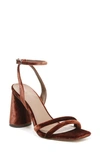 Sam Edelman Kia Ankle Strap Sandal In Warm Copper Velvet