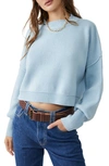 Free People Easy Street Crop Pullover In Cloud Cruise