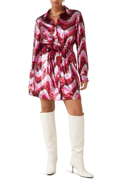 slim fit dress slacks Short dress with sequins da donna argento main image 0