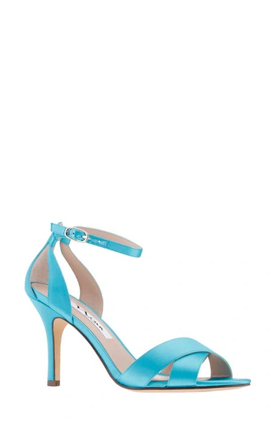 Nina Ankle Strap Sandal In Cielo