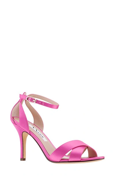 Nina Ankle Strap Sandal In Ultra Pink