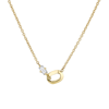 LIZZIE MANDLER XS LINK AND DIAMOND BAGUETTE NECKLACE