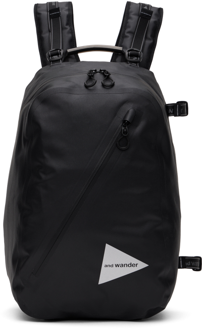 And Wander Black Waterproof Backpack In 010 Black