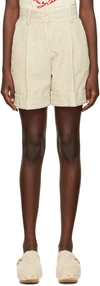See By Chloé High-waisted Corduroy Shorts In 27j Milk