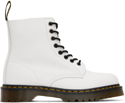 Dr. Martens 1460 Softy T Leather Lace Up Boots In White
