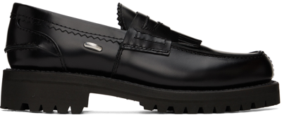 Our Legacy Black Commando Loafers In Black Leather