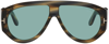 TOM FORD TORTOISESHELL BRONSON SUNGLASSES