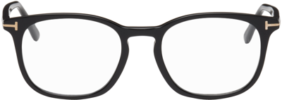 Tom Ford Black Square Glasses In Shiny Black