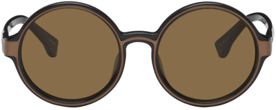 Dries Van Noten Gray Linda Farrow Edition 83 C2 Sunglasses In Grey/ Copper/ Brown