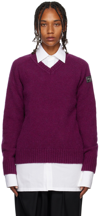 Raf Simons Purple Hammer Sweater In 0050 Purple
