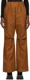 Raf Simons Brown Raw Edge Jeans In 0066 Dark Brown