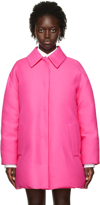 Valentino Oversized Padded Wool And Silk-blend Crepe Jacket In Uwt Pink Pp