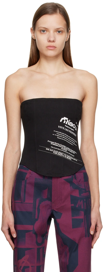 Miaou Black Chuck Corset In Missed Connection