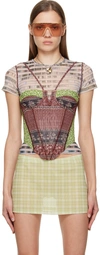 Miaou Aphex Corset In Pinot Paisley