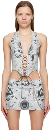 Miaou Gray Mara Corset In Paradiso