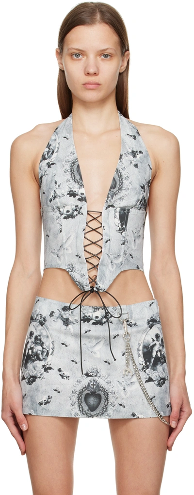 Miaou Grey Mara Corset In Paradiso