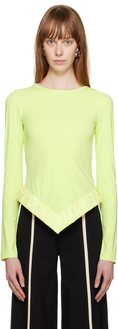 Fidan Novruzova Yellow Nata Long Sleeve T-shirt In Lemon Yellow