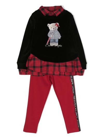 Lapin House Kids' Shirt-jumper Tracksuit Set In Red